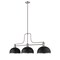 Z-Lite Melange 3 Light Chandelier, Brushed Nickel & Matte Black 725-3BN-D12MB+BN - alternate 3